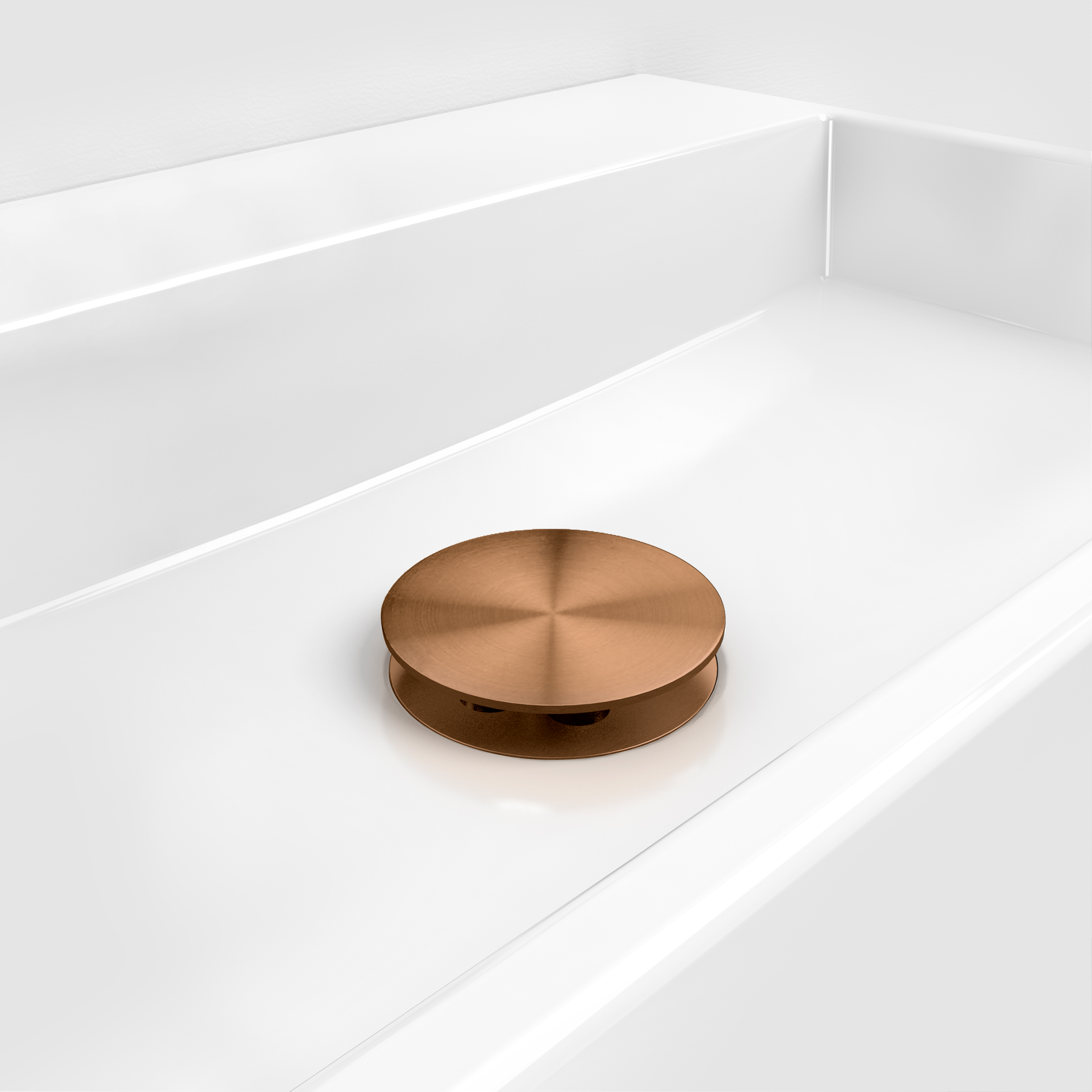 Clou Mini Wash Me plug, met afdekkap, brons geborsteld PVD